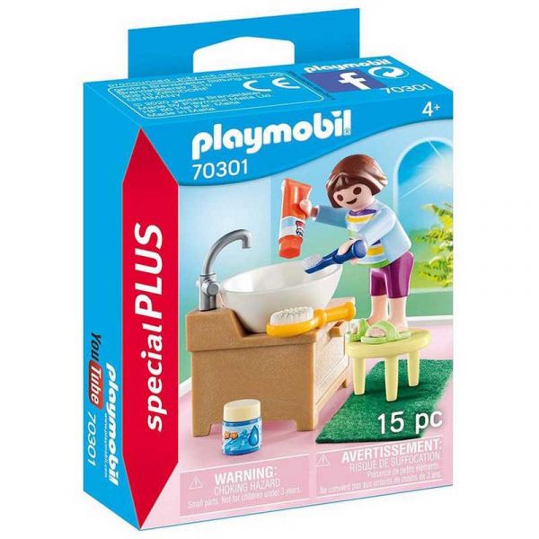 Playmobil Criança Escovando os Dentes Cód. 70301