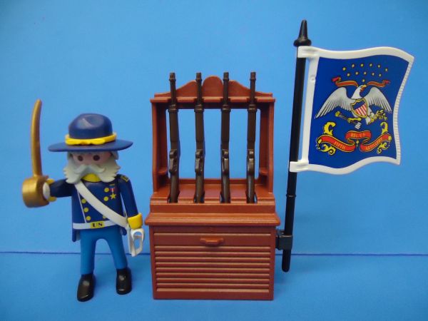 Playmobil Gal Ianque e Bandeira Cód. 3034